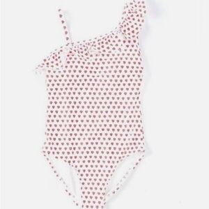 Roller Rabbit Pink Heart Print Swimsuit